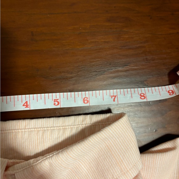Mens Izod Saltwater peach short sleeved button down cotton shirt size S - Picture 7 of 9